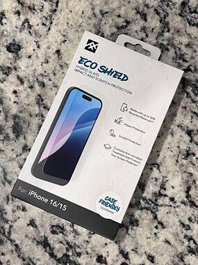 2/$24 💥🆕 IFROGZ Hybrid Glass Screen Protector for iPhone 16/15 | 6922